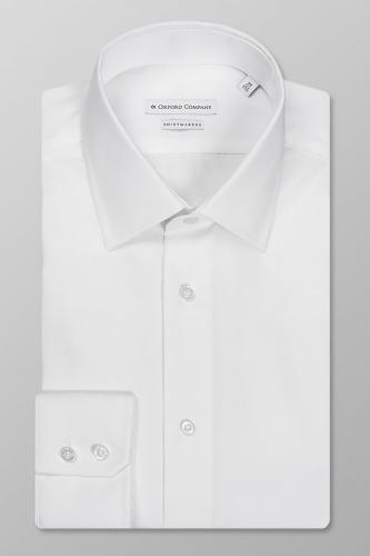 Oxford Company ανδρικό πουκάμισο μονόχρωμο με γιακά city - M111NIJ21.01 Λευκό 40